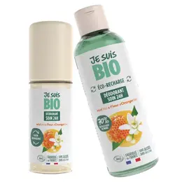 Je Suis Bio Mes Déodorants en Roll-On Recharge Miel & Fleur d'Oranger 100ml