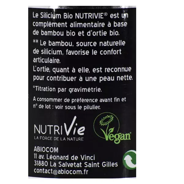 Nutrivie Silicium Bio 60 gélules
