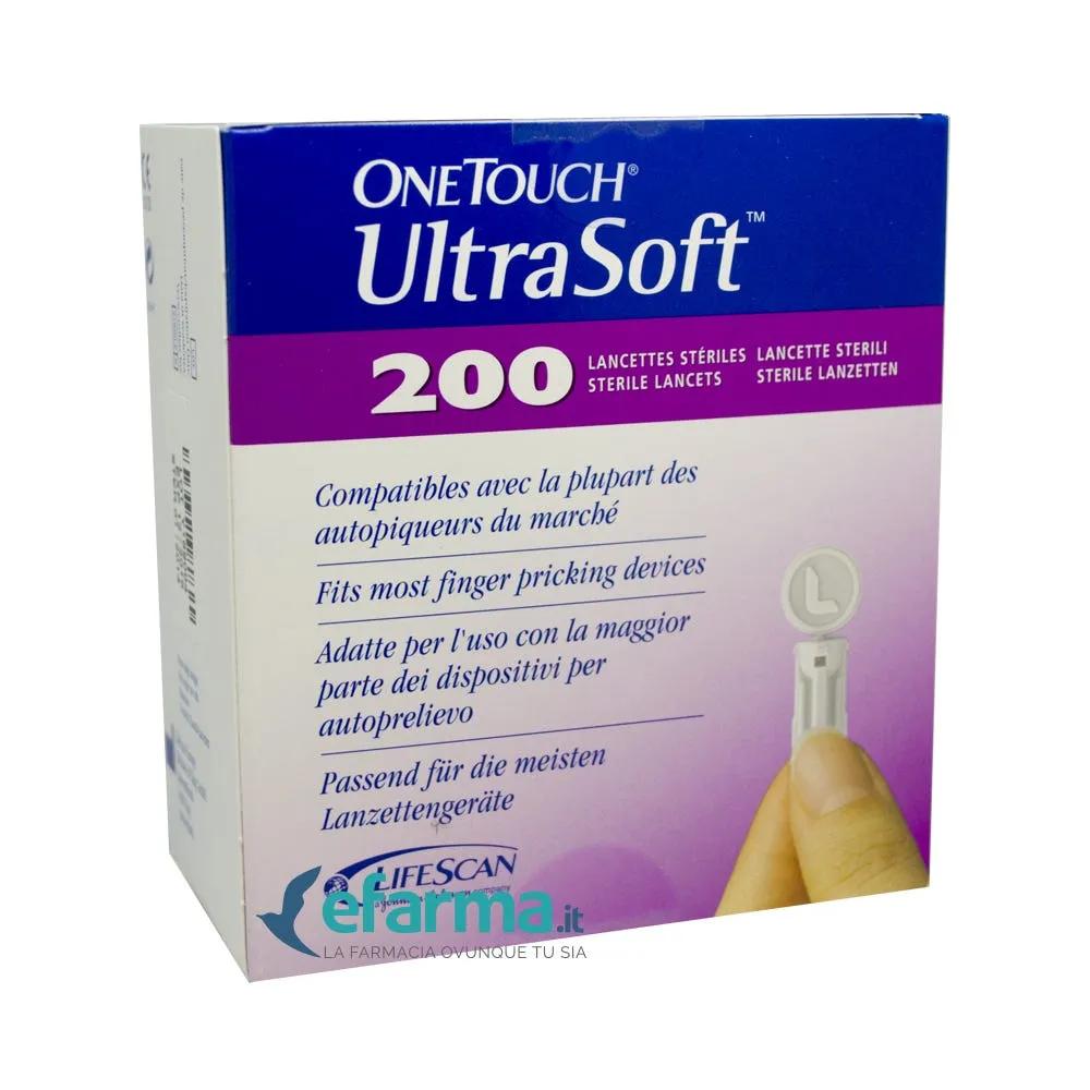 LifeScan OneTouch Ultra Soft Lancette Pungidito 200 Pezzi