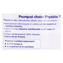 Physiolac Lait 1er Age 800g