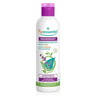 Shampoo antipidocchi Puressentiel Pouxdoux per uso quotidiano, biologico certificato, 200 ml