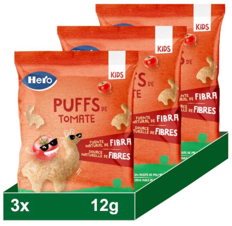 Hero Llama Puffs Lama-vormige snack pizza smaak +36m 3x12 gr