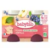 Babybio Fruits Pot Pomme Myrtille +4m Bio 2 x 130g
