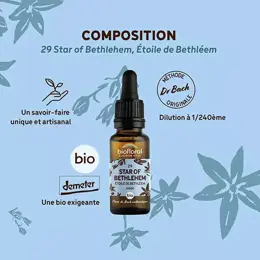 Biofloral Fleur De Bach 29 Star Of Bethlehem Compte Gouttes Bio Demeter 20 ml