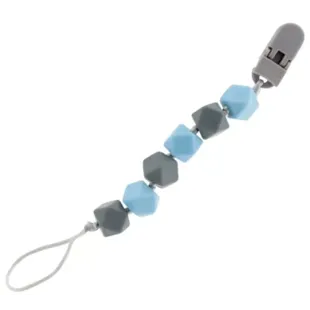 Nûby Pinza Chupete de Silicona +0m Azul