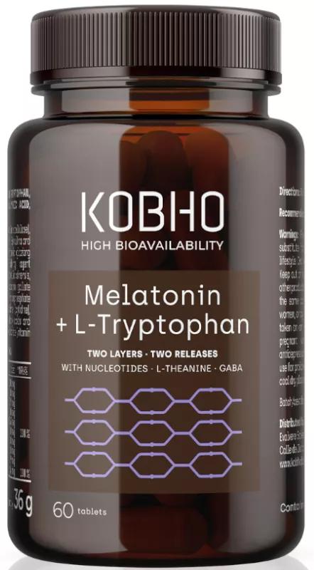 Kobho Labs Melatonina + L-Triptófano 60 Cápsulas