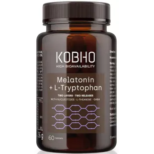Kobho Labs Melatonin + L-Tryptophan 60 Kapseln