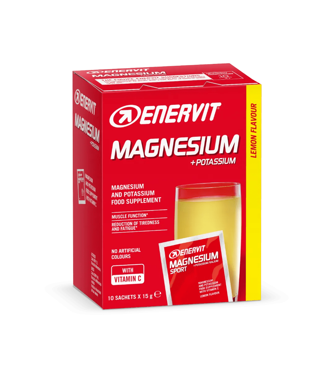 Enervit Sport Magnesio e Potassio Integratore per Sportivi Astuccio da 10 buste Gusto Limone