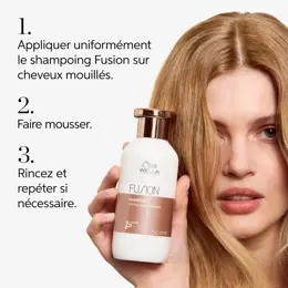 Wella Professionals Fusion Shampoing réparation intense pour cheveux abîmés et fragilisés 250ml