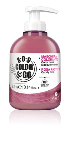 SOS Color & Go Maschera Colorante Rosa Pastello Effetto Riflettente 300 ml