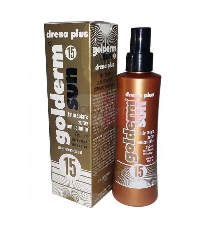 Golderm Sun Drena Plus SPF 15 Latte Solare Spray Anticellulite 200 ml