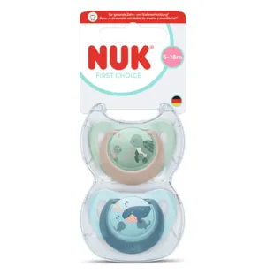 Nuk First Choice Silicone Pacifier Turtle/Whale 6-18m 2 pcs