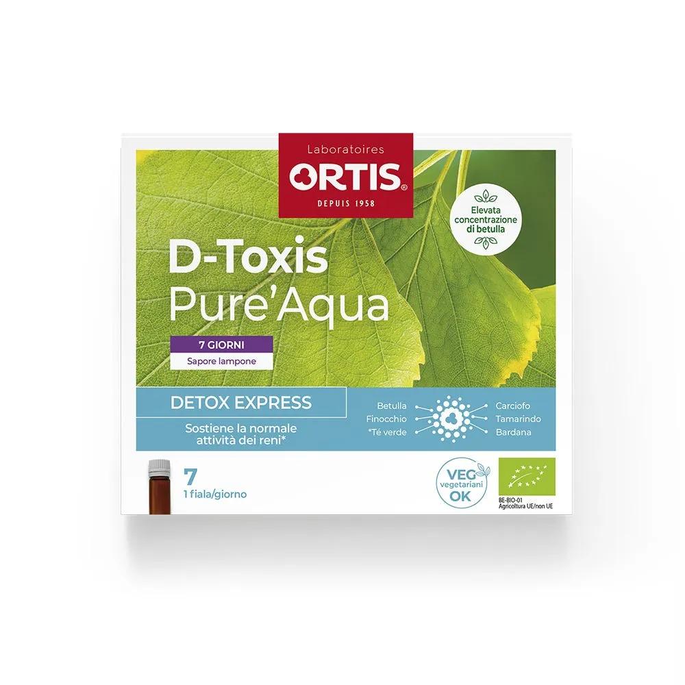 Ortis D-Toxis Pure’Aqua Integratore per Drenare l’Acqua in Eccesso 7 fiale