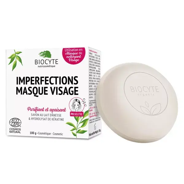 Biocyte Savon Solide Imperfections Masque Visage Bio 100g