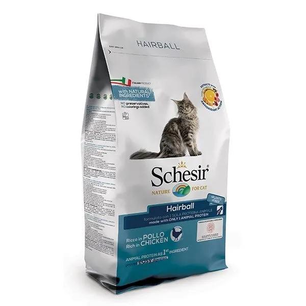 Schesir Hairball Crocchette Per Boli Di Pelo Gatti Adulti Ricco In Pollo Sacco 400 G