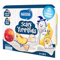 Nestle Scary YummYogs 3 Plátano y 3 Melocotón 6x60 gr
