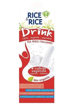 Rice&Rice Drink Bevanda Di Riso Al Cacao Con Calcio Vegetale Senza Glutine 1 L