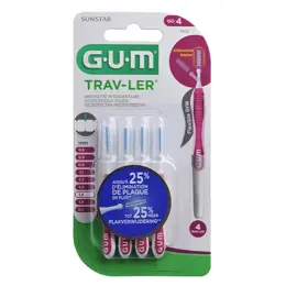 Gum Brossette Interdentaire Trav Ler 1,4mm 4 unités 