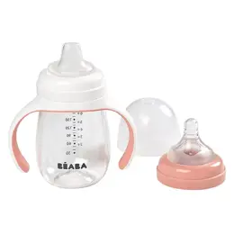 Béaba Tasse Biberon d'Apprentissage 2en1 Rose 210ml