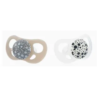 Chupeta de silicone Twistshake branca +6m 2 unidades