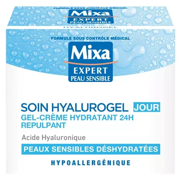 Mixa Hyalurogel Gel Crema Hidratante 24h Pieles Sensibles Deshidratadas 50ml