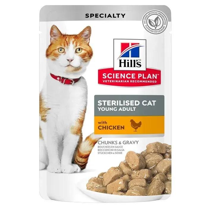 Hill's Science Plan Sterilised Cat Young E Adult Bocconcini Pollo Per Gatti Sterilizzati Bustina 85G