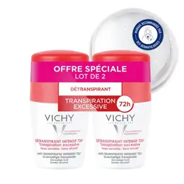 Vichy Déodorant Détranspirant Intensif 72h Roll-On Lot de 2 x 50ml