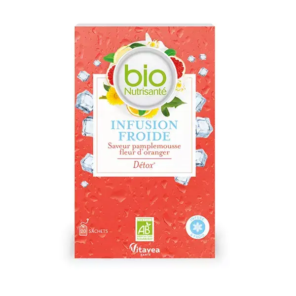 Vitavea BioNutrisanté Infusion Froide Detox Pamplemousse-Fleur d'oranger 20 sachets