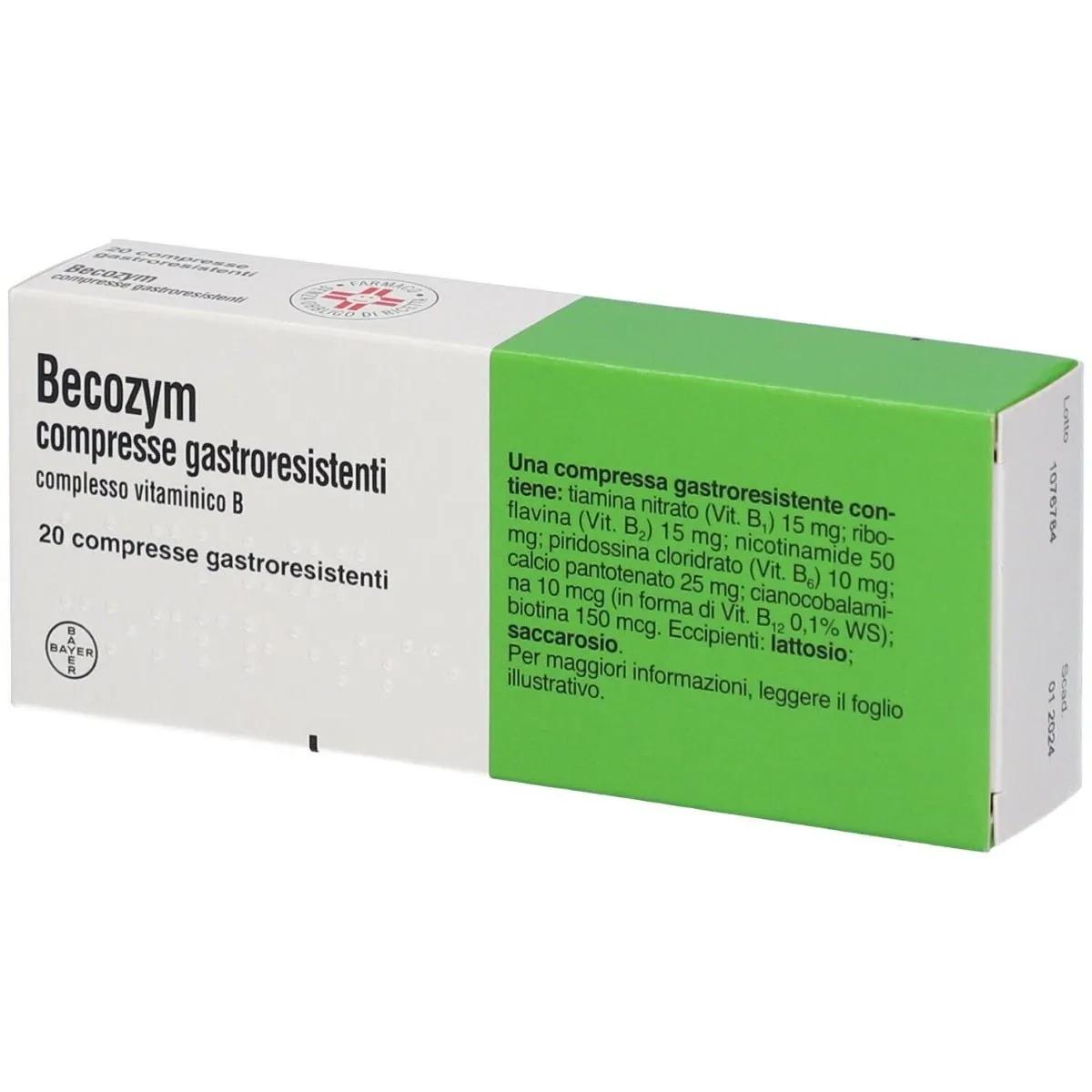 Becozym Vitamine Gruppo B 20 Compresse Gastroresistenti