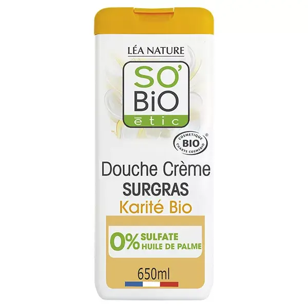 So'Bio Étic Douche Crème Surgras Beurre de Karité Bio 650ml
