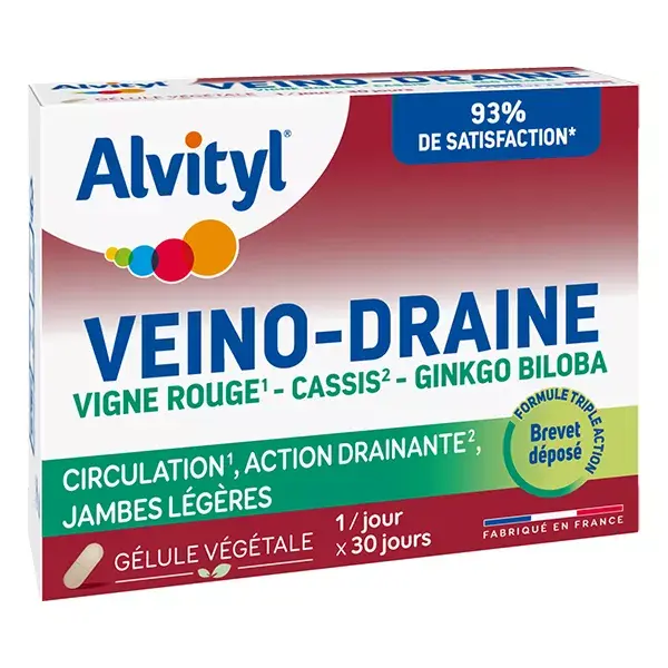 Alvityl Veino-Draine Circulation, jambes légères dès 12 ans 30 gélules