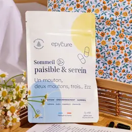 Epycure Sommeil Paisible & Serein Endormissement Rapide et Sommeil Réparateur 60 gélules