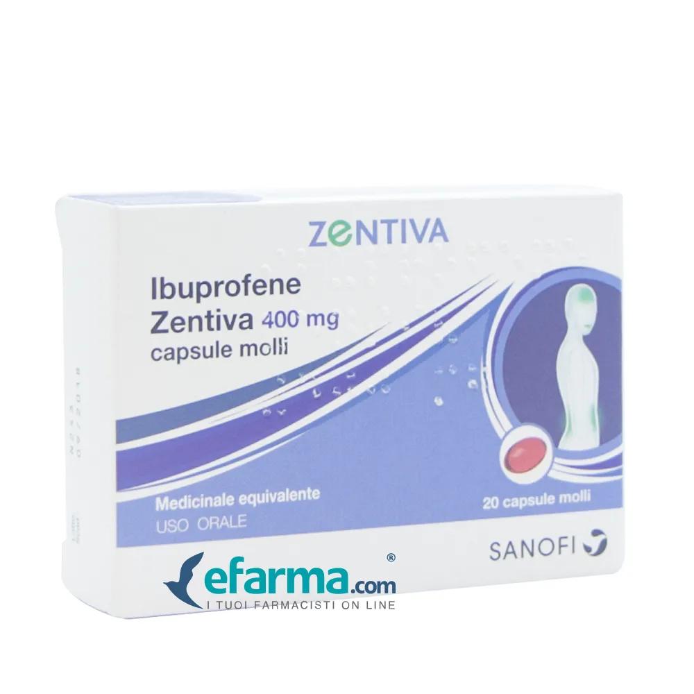 Ibuprofene Zentiva 400 mg Antinfiammatorio 20 Capsule Molli