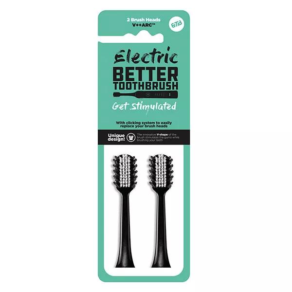 Better Toothbrush Cabezal de Recambio Premium Negro - 2 unidades