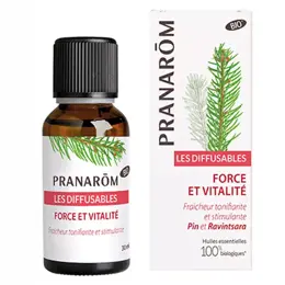 Pranarôm Les Diffusables Mélange d'Huiles Essentielles Force et Vitalité Bio 30ml