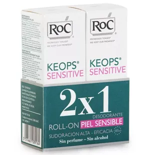 Roc Keops Desodorante Piel Sensible Roll-on 2x30 ml