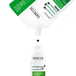 Vichy Dercos Technique Éco-Recharge Antipelliculaire DS Shampooing Traitant Pellicules & Démangeaisons Cheveux Normaux à Gras 500ml