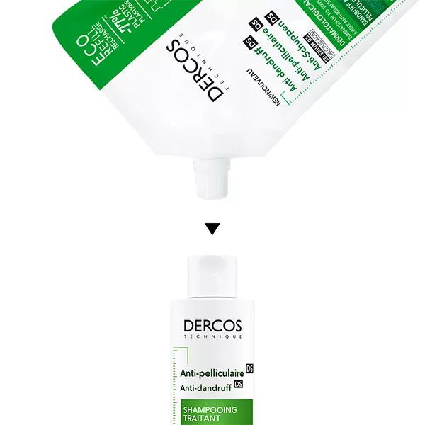Vichy Dercos Technique Eco-Recharge Champú anticaspa DS Tratamiento caspa y picores Cabellos normales a grasos 500ml