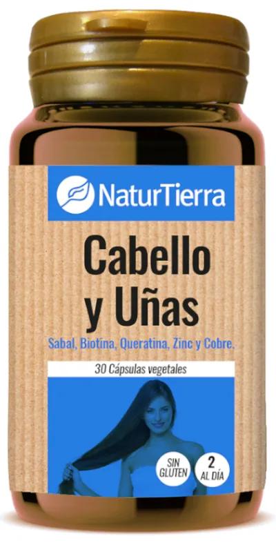 NaturTierra Hair and Nails 30 Vegetable Capsules