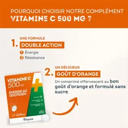 Vitavea Vitamine C 500mg Energie au quotidien 24 comprimés effervescents