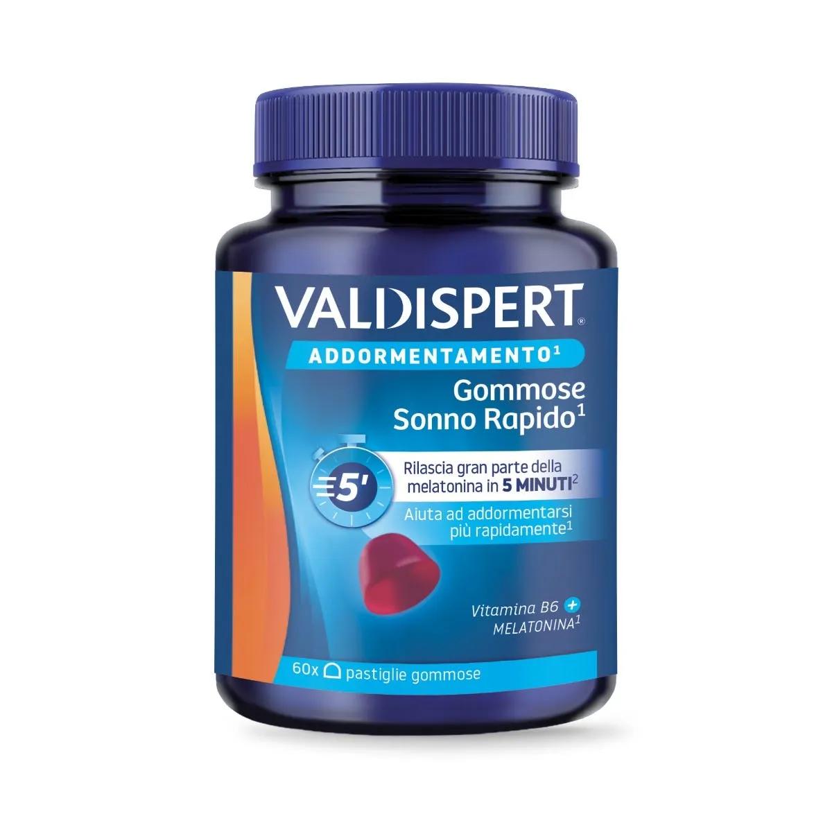 Valdispert Gommose Sonno Rapido Integratore per il Sonno con Melatonina 60 Gummies