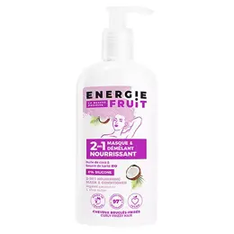 Energie Fruit 2 en 1 Cheveux Bouclés et Frisés Masque Coco & Beurre de Karité Bio 250ml 