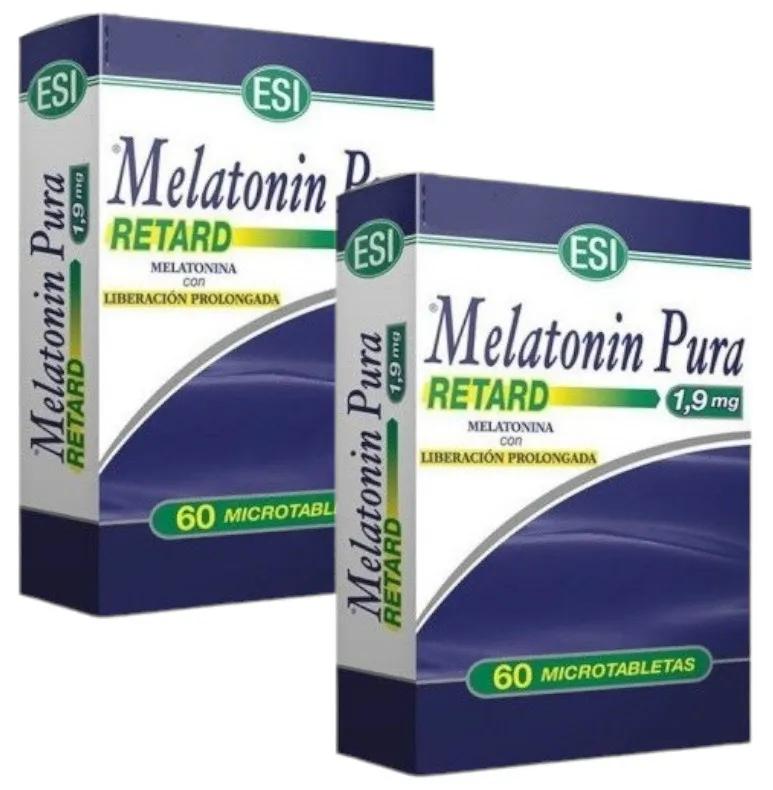 ESI Melatonine Pura Retard 1,9 mg 2x60 microtabletten