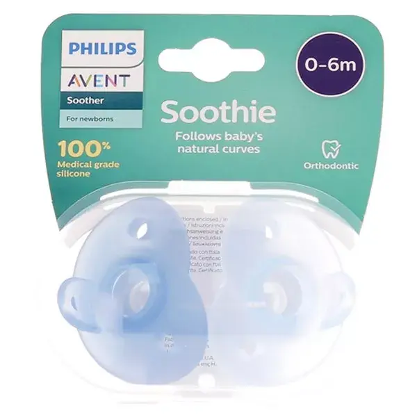 Avent Soothie Blue Pacifiers Pack of 2
