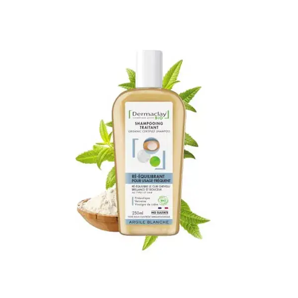 Dermaclay Shampoing Probiotique Usage Fréquent Ré-Équilibrant Bio 250 ml