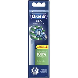 Oral-B Cross Action Electric Toothbrush Replacement Parts, 4 units