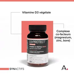 Aragan - Synactifs - D3 Protect - Immunité - Vitamine D3, Magnésium - 60 gélules