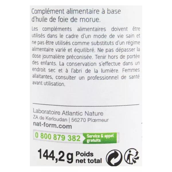 NAT y forma natural aceite de hígado de bacalao 200 cápsulas