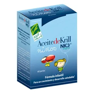 100% Natural Aceite de Krill NKO Original Niños 60 Perlas