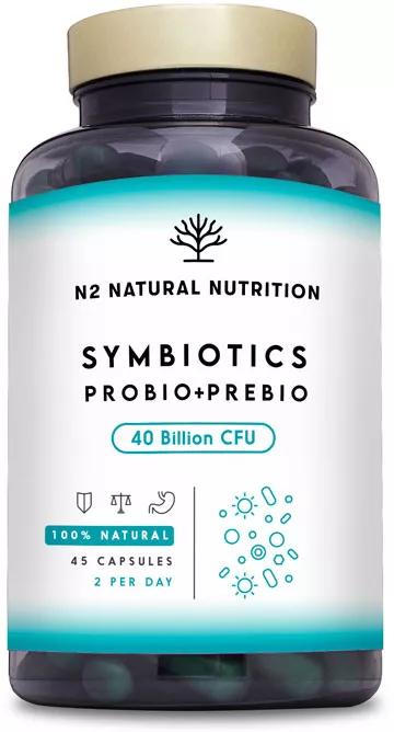 N2 Natural Nutrition Probióticos y Prebióticos 45 Cápsulas